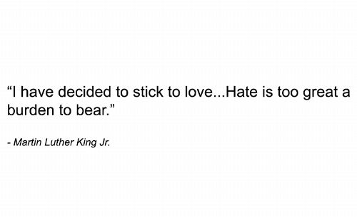 hate is too hard