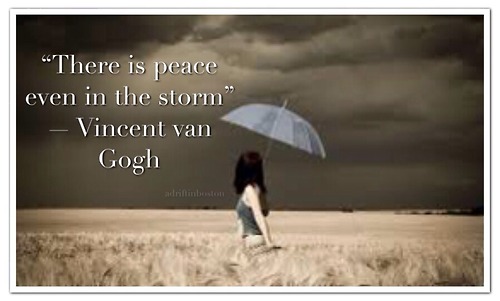 there is peace within the storm
