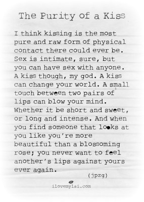 purity of a kiss